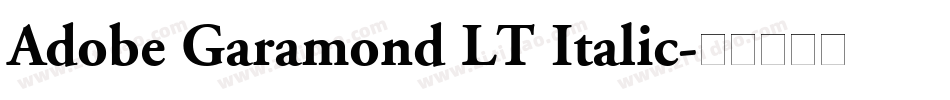 Adobe Garamond LT Italic字体转换